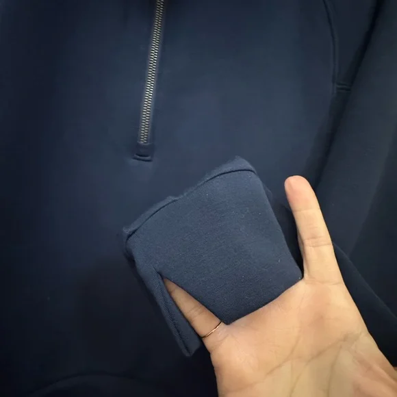 Spanx Large NWR Navy Half-Zip Pullover - Picture 8 of 9